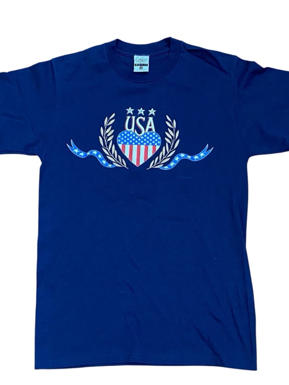 Vintage Gopher Sport USA America 250 Patriotic Cottagecore Tee